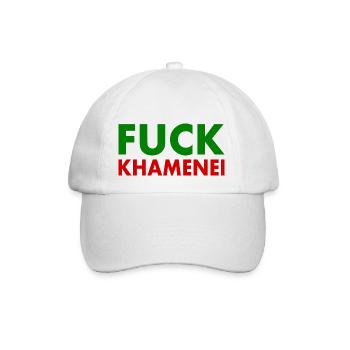 Fuck khamenei Chamenei - iran - Baseballkappe - Weiß/Weiß - Vorne