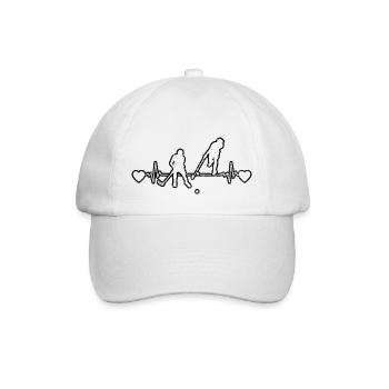 Unihockey Hockey Geschenk Hockeyspieler Feldhockey - Baseballkappe - Weiß/Weiß - Vorne