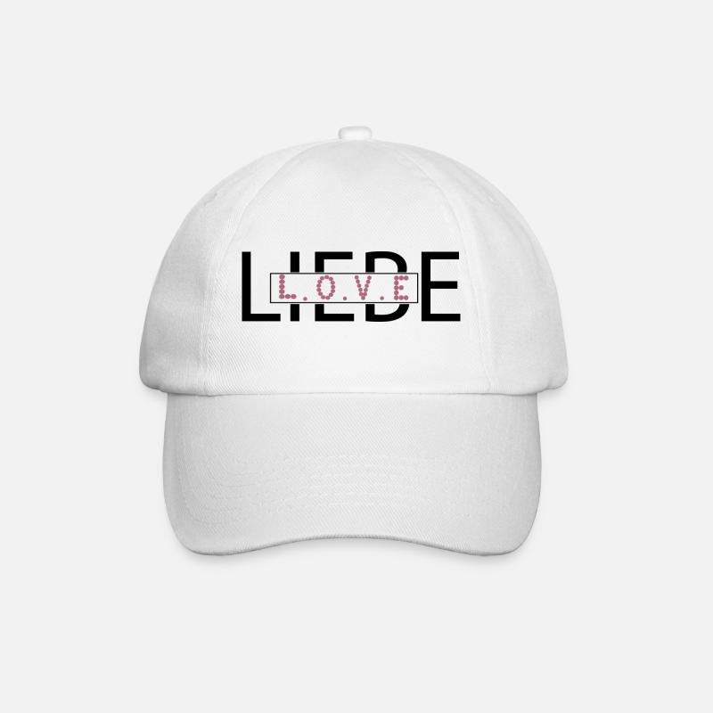 L.O.V.E - Baseballkappe - Weiß/Weiß