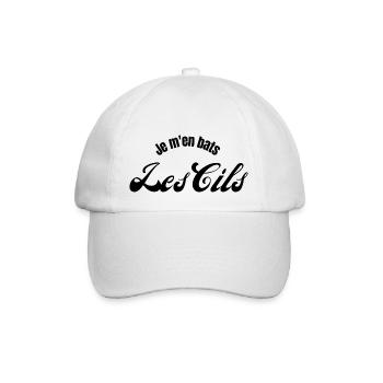 Je m'en bats les cils - Casquette classique - blanc/blanc - Devant