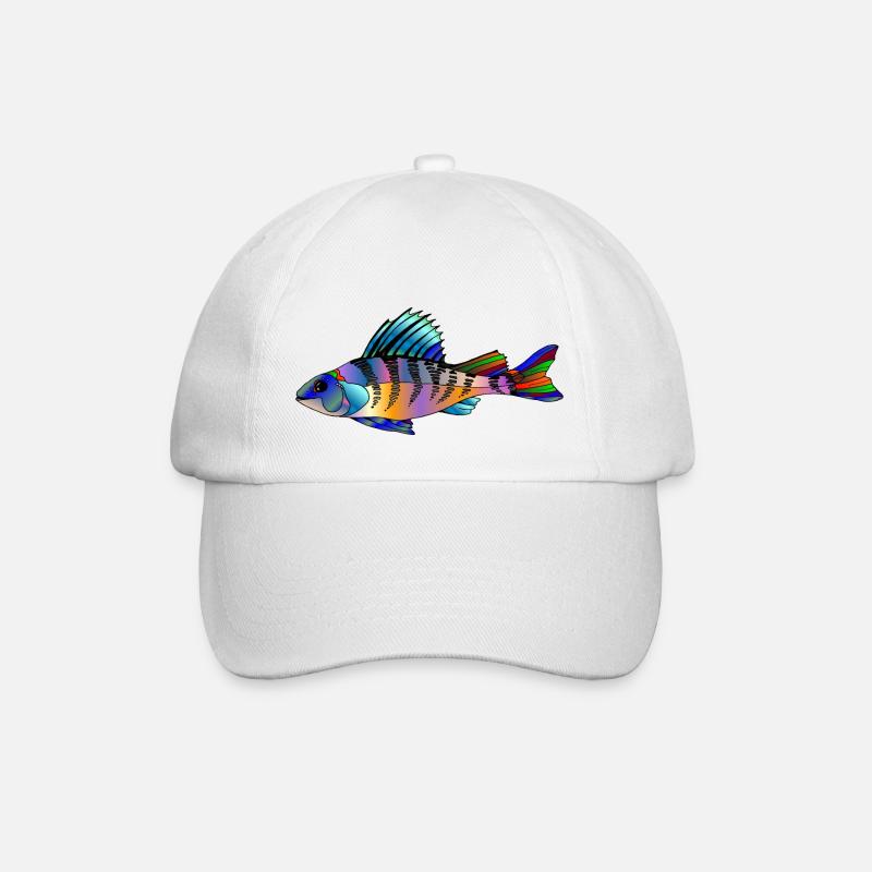 Fisch - Baseballkappe - Weiß/Weiß