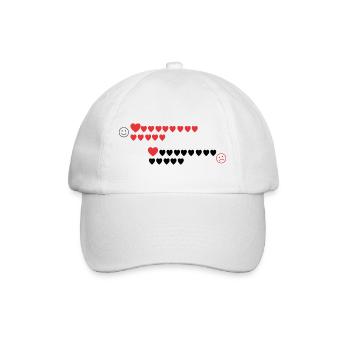 Santé smileys cardiaques - Casquette classique - blanc/blanc - Devant