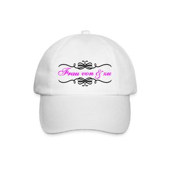 Frau von und zu Braut - Baseballkappe - Weiß/Weiß - Vorne