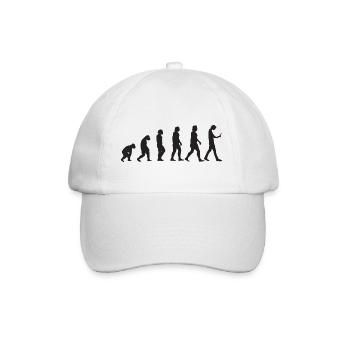 Menschliche Evolution bis zur Smartphonesucht - Baseballkappe - Weiß/Weiß - Vorne