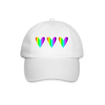 DAD. FATHER's DAY. HAPPY BIRTHDAY DAD. HEART - Baseball Cap - white/white - Front