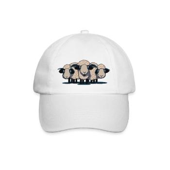 Schaf I Schafe I, Schafherde I HerdeI I Geschenk - Baseballkappe - Weiß/Weiß - Vorne