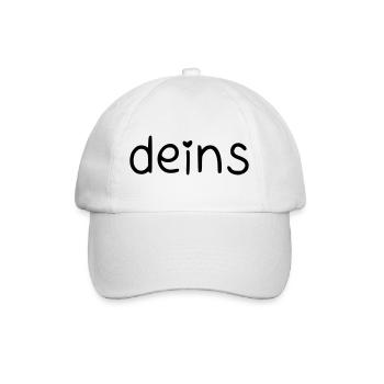 deins – mit Herz - Baseballkappe - Weiß/Weiß - Vorne