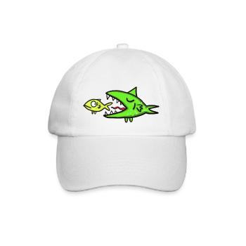 Fischjagd - Baseballkappe - Weiß/Weiß - Vorne