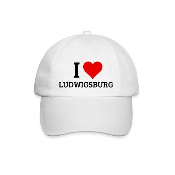 I LOVE LUDWIGSBURG DESIGN - Baseballkappe - Weiß/Weiß - Vorne