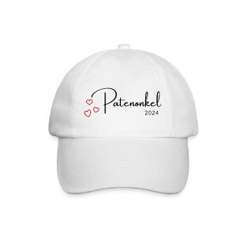 Patenonkel 2024 - Baseballkappe - Weiß/Weiß - Vorne