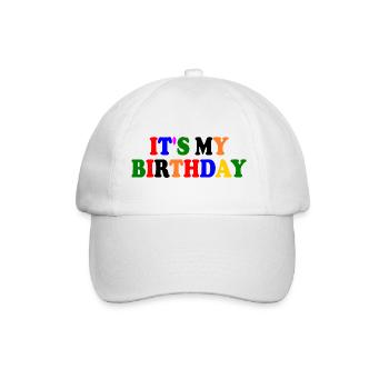 It's my birthday - Baseball Cap - white/white - Front