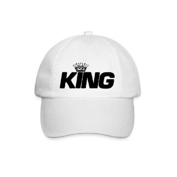 king - Baseballkappe - Weiß/Weiß - Vorne