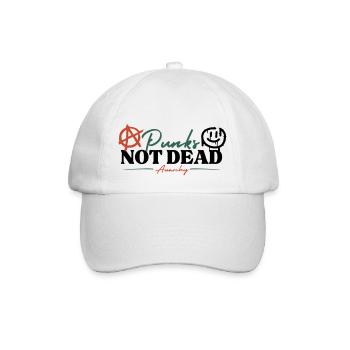 Punks not dead - Anarchy - Baseball Cap - white/white - Front
