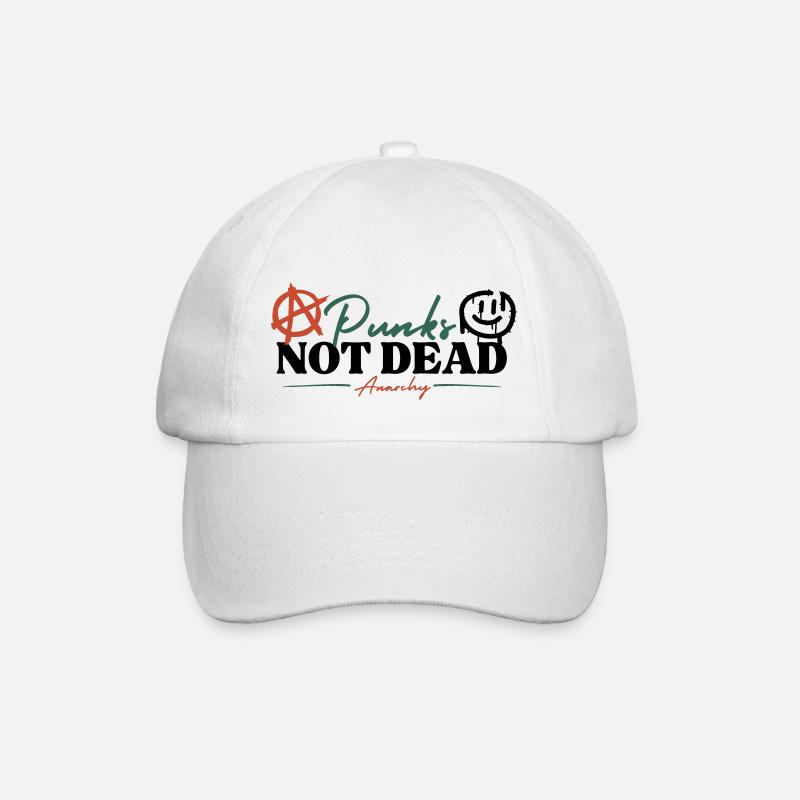 Punks not dead - Anarchy - Baseball Cap - white/white