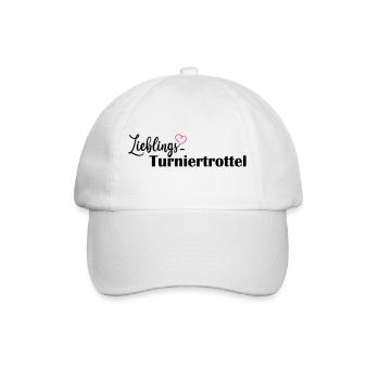 LIeblings Turniertrottel schwarz - Baseballkappe - Weiß/Weiß - Vorne