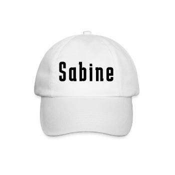 Sabine Name Namen Frauen Damen Mädchen - Baseballkappe - Weiß/Weiß - Vorne