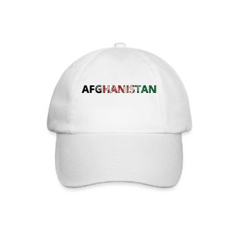 Flag of Afghanistan - Baseball Cap - white/white - Front