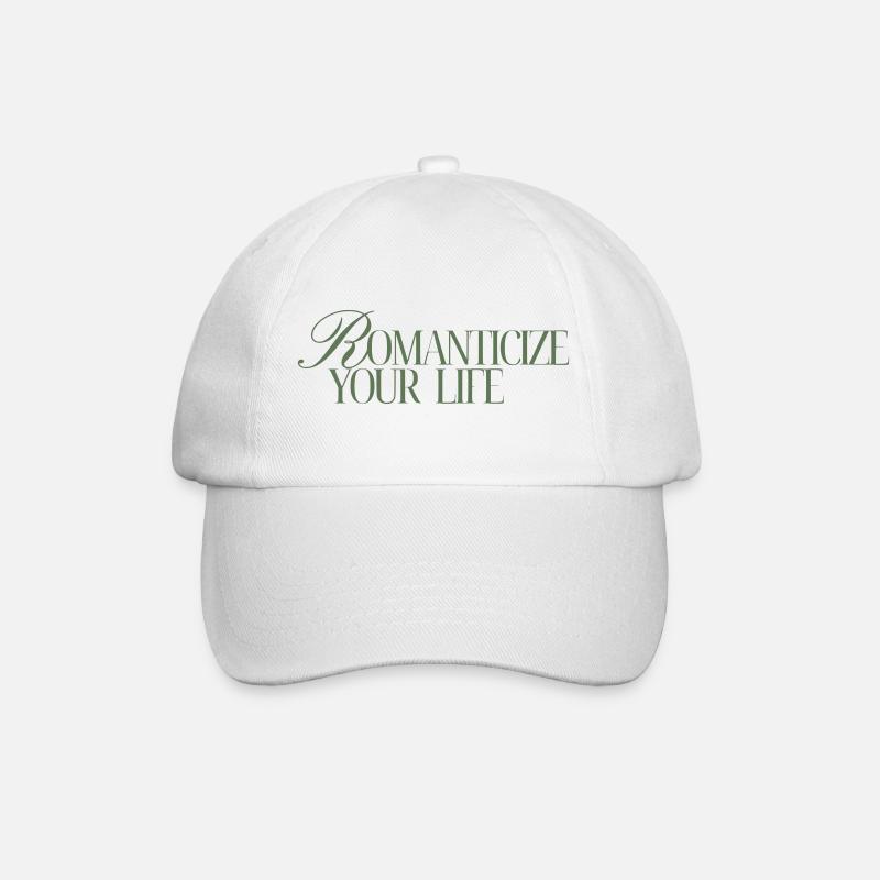 Romanticize your Life - Baseball Cap - white/white
