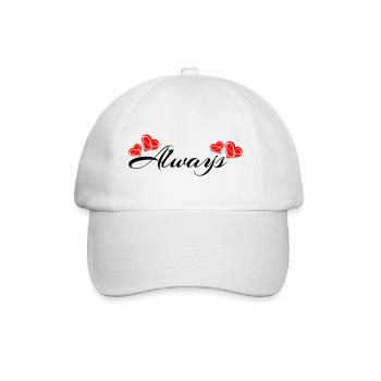 Liebe - Baseballkappe - Weiß/Weiß - Vorne