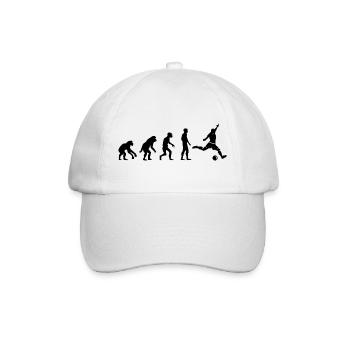Fußball Evolution Affe lustige Designs Fan Verein - Baseballkappe - Weiß/Weiß - Vorne