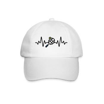 I love Tennis - Baseballkappe - Weiß/Weiß - Vorne