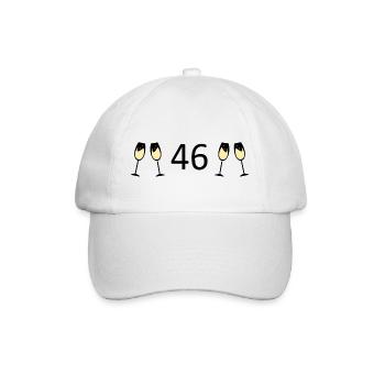46e anniversaire 46 ans 46 ans numéro 46 - Casquette classique - blanc/blanc - Devant