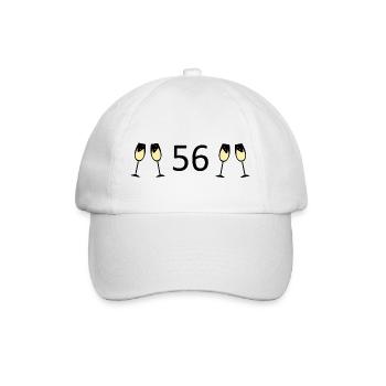 56th Birthday 56 Years Anniversary 56 Number 56 - Baseball Cap - white/white - Front