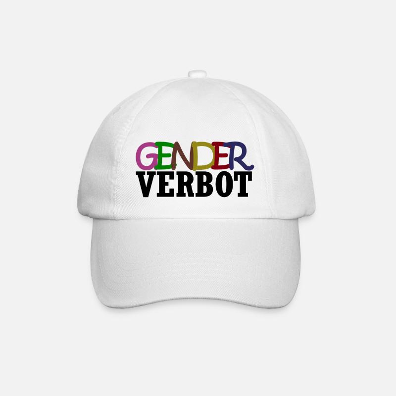 Genderverbot - Baseballkappe - Weiß/Weiß