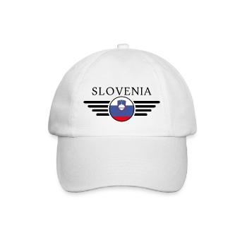 Slowenien Stil T-Shirt - Baseballkappe - Weiß/Weiß - Vorne
