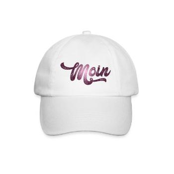 Eleganter Moin Aufdruck - Baseballkappe - Weiß/Weiß - Vorne