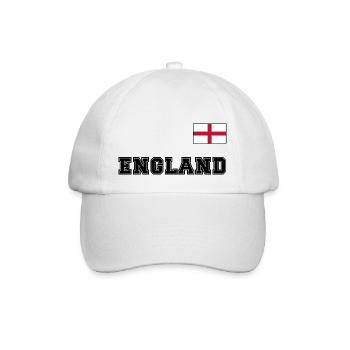 Look maillot de l’ANGLETERRE avec drapeau sur la poitrine - Casquette classique - blanc/blanc - Devant