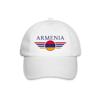 J’aime l’Arménie, T-Shirt Design Style Élégance - Casquette classique - blanc/blanc - Devant