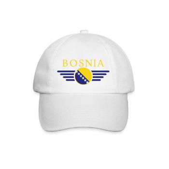 J’aime la Bosnie, T-shirt design de style élégance - Casquette classique - blanc/blanc - Devant
