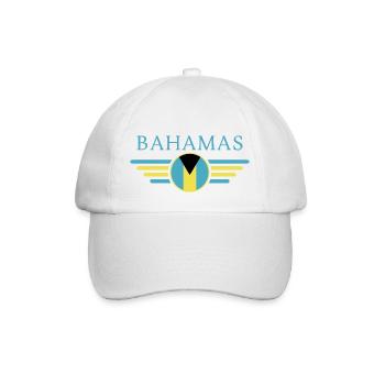Ich liebe Bahamas, Eleganz Stil Design T-Shirt - Baseballkappe - Weiß/Weiß - Vorne