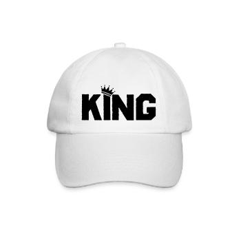 king - Baseballkappe - Weiß/Weiß - Vorne