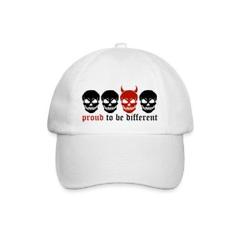 DIFFERENT SKULL - 2C - Baseball Cap - white/white - Front