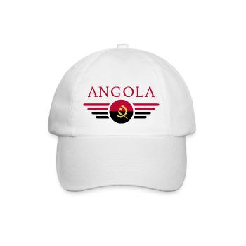 I Love Angola, Elegance Style Design T-Shirt - Baseball Cap - white/white - Front