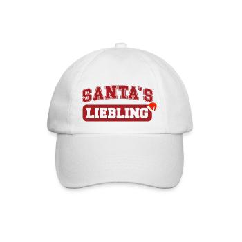 Santa's Liebling Weihnachtsgeschenk Weihnachtsoutf - Baseballkappe - Weiß/Weiß - Vorne