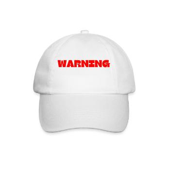 WARNING - Baseball Cap - white/white - Front