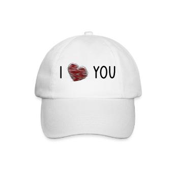 LIEBE. WEIHNACHTEN. VALENTINSTAG. PAAR. GERADE VERHEIRATET. - Baseballkappe - Weiß/Weiß - Vorne