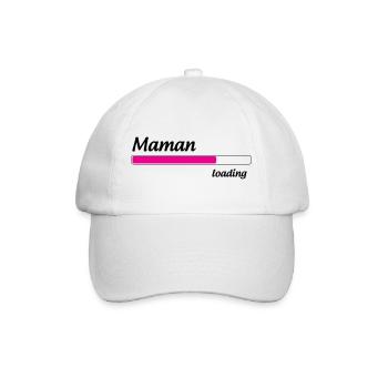 Maman loading... Please Wait - Future Mère - Casquette classique - blanc/blanc - Devant