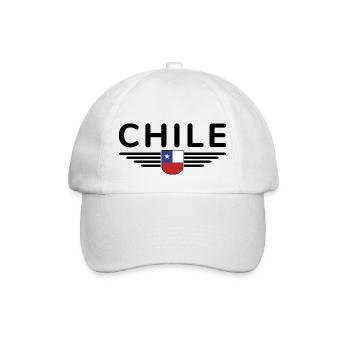 Chile Design – Für Fans und Liebhaber - Baseballkappe - Weiß/Weiß - Vorne