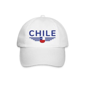 Chile Design – Für Fans und Liebhaber - Baseballkappe - Weiß/Weiß - Vorne