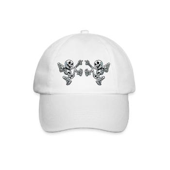 Skull Dancing - Baseballkappe - Weiß/Weiß - Vorne