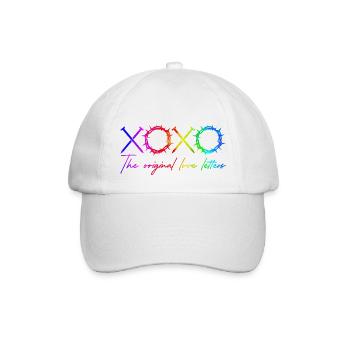 xoxo love you amore Blumen Frauen Valentinstag - Baseballkappe - Weiß/Weiß - Vorne