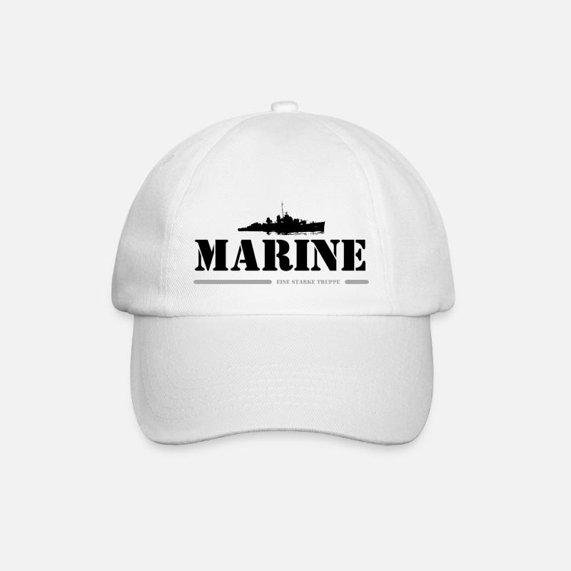 MARINE - Casquette classique - blanc/blanc