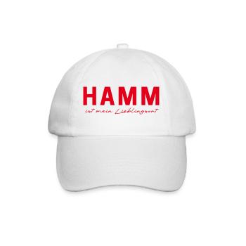 Hamm T-Shirt – Deine Stadt, dein Style! - Baseballkappe - Weiß/Weiß - Vorne