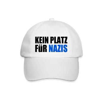 kein platz für nazis - Baseballkappe - Weiß/Weiß - Vorne