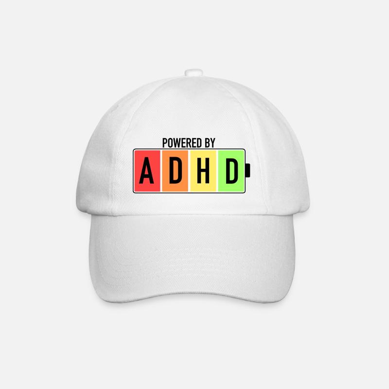 ADHS-Bewusstsein Neurodivergent - Baseballkappe - Weiß/Weiß
