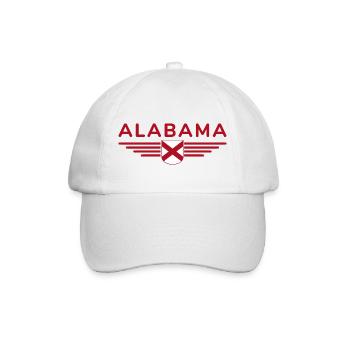 Alabama Fan T-Shirt – USA Style - Baseball Cap - white/white - Front